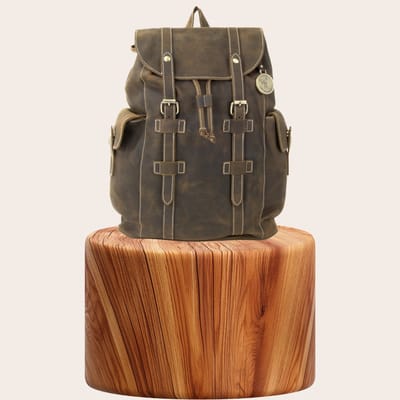 DE LAMASSU® Leren Laptop Rugzak 16 Inch – Vintage Backpack Echt Leer – Unisex Rugtas voor Werk, School, Reizen en Laptop
