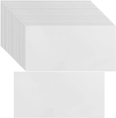 40 Stuks Zelfklevende Keukensplashboard Tegels 30x60 cm - Ook voor Badkamer & Woondecoratie - Echte Tegel Look zonder Breekwerk,Wit