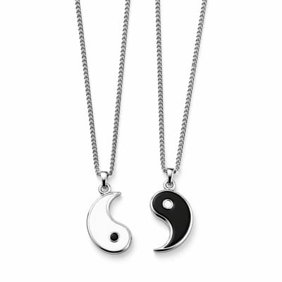 Vriendschaps ketting Yin Yang - Dames - Staal - 45 cm