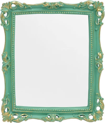Vintage decoratieve make-up spiegel 28 x 24 cm - Wandmontage en tafelblad