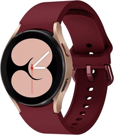 By Qubix - Classic sportbandje 20mm - Wijnrood - Geschikt voor Samsung Galaxy Watch 7 (40 & 44mm) - Galaxy Watch FE - Galaxy Watch 6 - Galaxy Watch 6 Pro - Galaxy Watch 5 - 5 Pro - Galaxy Watch 4 - 4 Classic