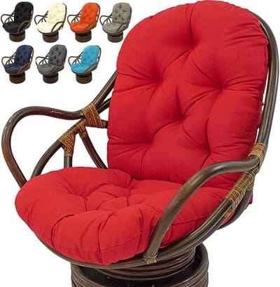 Stoelkussen Schommelstoel - Loungekussen Bankkussen - Buiten Ontspannen - Waterdicht Ademend - 120 x 60 cm - Rood