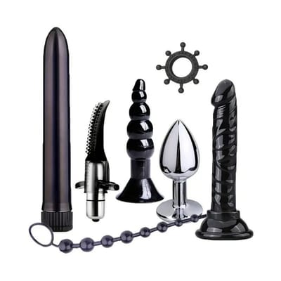 Bovista Buttplug Set - Sex Toys voor Koppels - Mannen - Vrouwen - Anaal - 7 Delige Set - Zwart