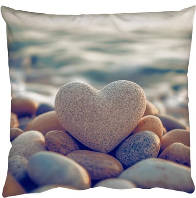 Sierkussens - Kussentjes Woonkamer - 50x50 cm - Hart - Stenen - Natuur - Keien - Zen - Kiezelstenen
