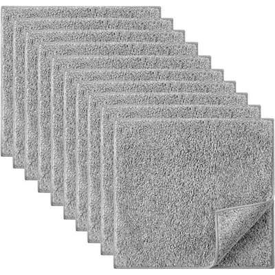 Schoonmaakdoekjes Afwasdoekjes Wassen Superabsorberend Bamboehoutskool Anti-vet Afvegen Huishoudelijk Microvezeldoek Keukenlappen 10PCS