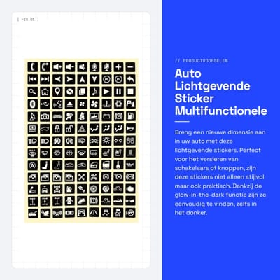 Dailygoods - Auto Lichtgevende Sticker - Multifunctionele Knopstickers - Eenvoudige installatie - Glow-in-the-dark - Schakelaarrelaisdecoratie - Gesch...