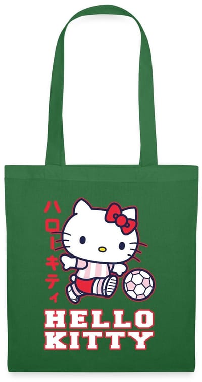 Hello Kitty Speelt Voetbal Tas Van Stof Schoudertas