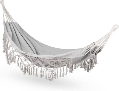Boho Hangmat voor 1-2 Personen - 200 x 150 cm, Ademend en Duurzaam voor Buiten gebruik - Perfect voor Tuin, Balkon en Terras