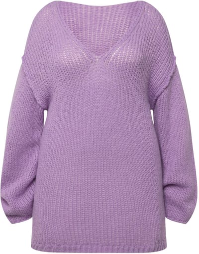 Angel of Style - Dames - Trui oversized ballonmouw V-hals - Purper - Maat 44