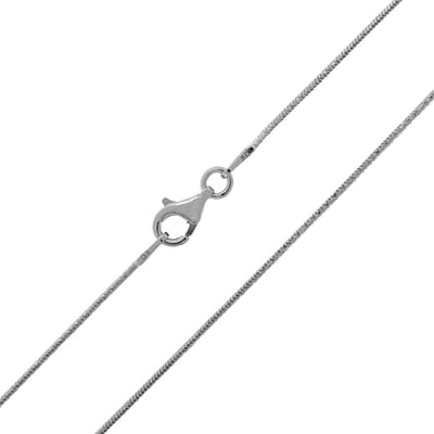 Cavill - Zilveren Slangenketting - 925 Sterling Zilver - Gerhodineerd - Elegant & Stoer - 45 cm - Modieuze Dames Halsketting met Karabijnsluiting