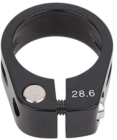 Zadelklem met 28,6 mm diameter - lichtgewicht aluminium - geschikt voor mountainbike en racefiets