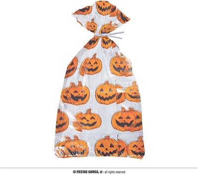 Fiestas Guirca - Uitdeelzakjes pompoen Halloween - Halloween - Halloween accessoires - Halloween verkleden