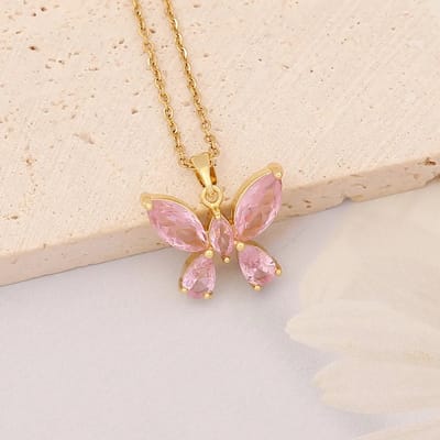 JewelGalerie - Ketting-Vlinder-Goud