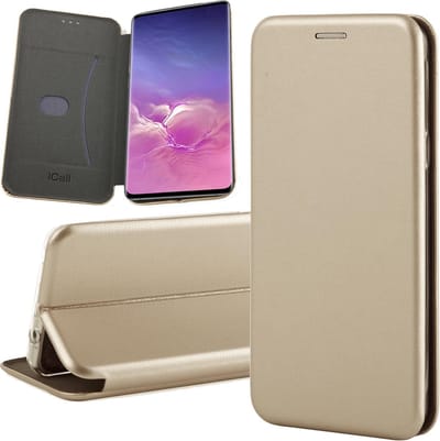 Hoesje geschikt voor Samsung Galaxy S10 Plus - Book Case Kunstleer ThinShield Roségoud