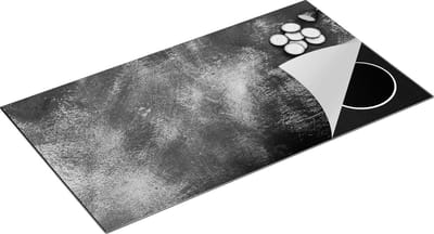 Chefcare Inductie Beschermer Komkommers op Zwart Witte Marmer - Zwart Wit - 95x50 cm - Afdekplaat Inductie - Kookplaat Beschermer - Inductie Mat