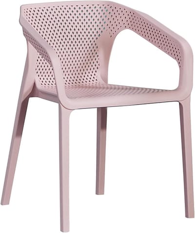Stapelbare Stoelen - Tuinstoelen Eetkamer - Buiten Zitten - Met Armleuning - Set van 4 - Zwart
