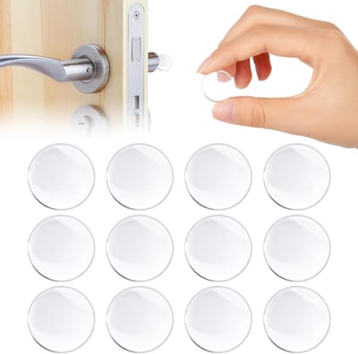 Deurstopper set van 24 transparante bumpers, siliconen pads, rubberen voetjes en zelfklevende bumpers, 20mm x 5mm voor optimale bescherming van vloeren en meubels