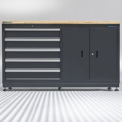 Datona® Werkbank met laden 160 cm - Zwart