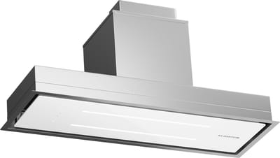 Klarstein afzuigkap, afvoer-afzuigkap met vaatwasserbestendig filter van aluminium, rustige afzuigkap voor afvoersysteem, 436 m³/h debiet, efficiënte wandkap met leds & touch control