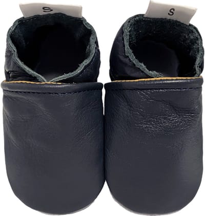 BabySteps Leren Babyslofjes - Antraciet Grijs - Antislip Suède Zool - Zachte Baby Slofjes - Eerste Stapjes - Jongens & Meisjes - Maat 18/19