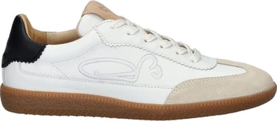 Fred De La Bretoniere - Pearl Sign Sneaker Leer Wit/Zwart - Maat 36