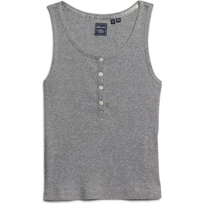 Superdry - Athletic Essentials hemdtopje met knopen - Dames - Vesten