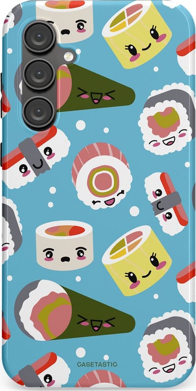 Casetastic Hoesje Geschikt voor Samsung S23 FE - Stijlvolle Beschermende Duo-layer Case - Sushi mania