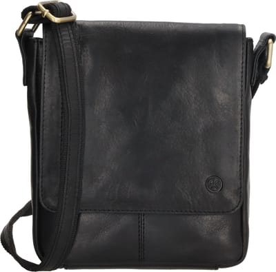 Hide & Stitches Columbia Schoudertas - 100% Leer - Zwart