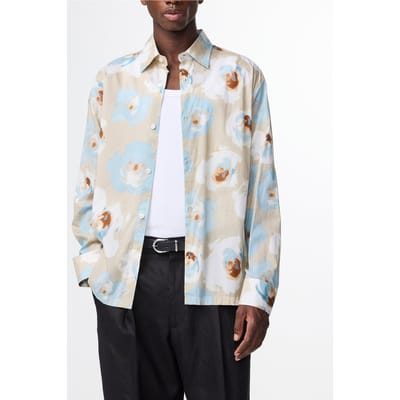 NN.07 Freddy Shirt Blue Print Size: M | Casual Shirts Outlet | Heren | Blauw