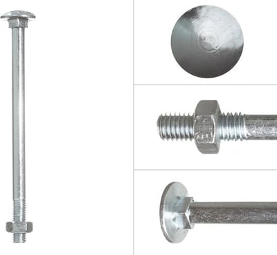 Wovar Slotbouten Verzinkt M8 x 130 mm | 100 stuks