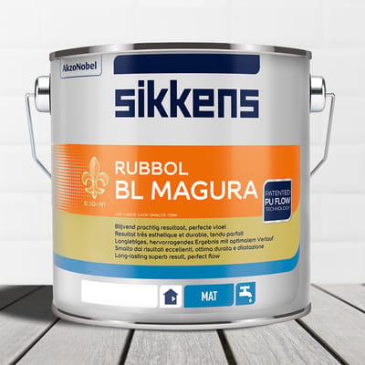 Sikkens-Rubbol-BL Magura-Ral 9001 Cremewit-2,5 liter Ral 9001 Cremewit - - Watergedragen lakverf - - - Mat -