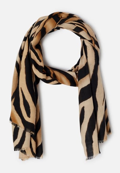 Damart - Sjaal met dierenprint - Dames - Wit - Taille Unique