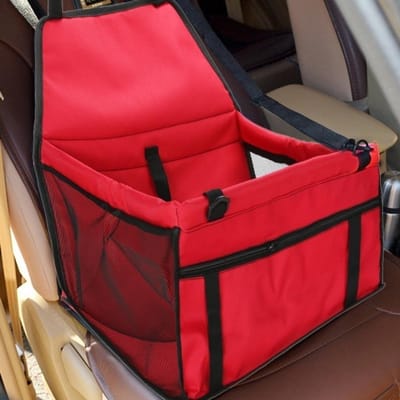 Pet Dog Car Carrier Seat Bag Waterdichte mand Opvouwbare hangmat Pet Carriers Tas voor kleine kattenhonden Veiligheid Reizende mesh-tas rood