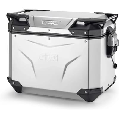Zijtas voor motorfiets geanodiseerd links zonder cilinder Givi Outback Evo