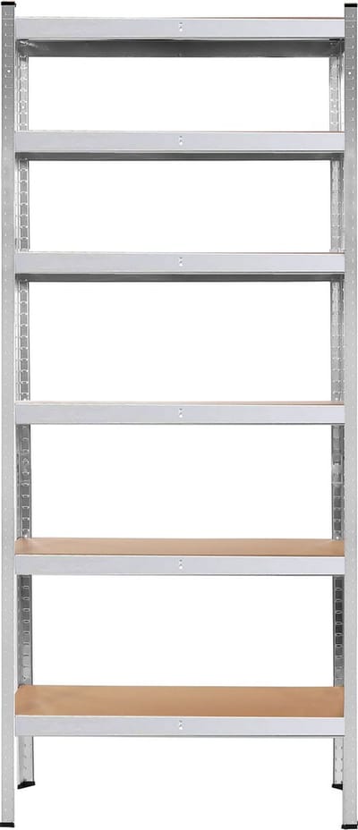 Springos Stellingkast - Opbergrek - 900 kg Draagkracht - 225 x 50 x 110 cm - Zilver
