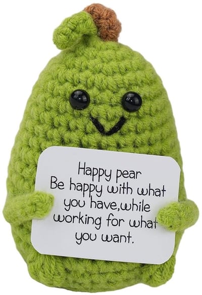 Dailygoods- Aardappel Knuffel - Creatief Gebreid - Motivatiecadeau - Feestdecoratie - Aanmoediging - Lichtgewicht
