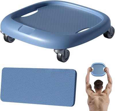 Buikspierroller - Core Trainer - Thuis Fitness - Stil en Stabiel - 28 x 8.5 cm - Blauw
