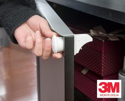 Monte Golia  10 Magneet kindersloten + 2 Magneet sleutels - kinderslot kastjes -  Kinderslot met 3M tape
