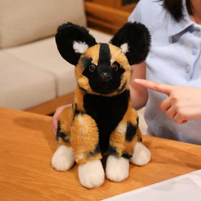 Coole Hyena Knuffel Zacht Gevuld Wild Dier Realistische Hyena Pop Safari Verzamelspeelgoed Verjaardag Kerstcadeau Voor Kinderen Hoom Decor 28cm black