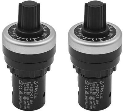 Variabele Snelheid Potentiometer 2 STUKS 22mm 10K Ohm - Roterende Potentiometer voor Frequentieconversie en Snelheidsregeling