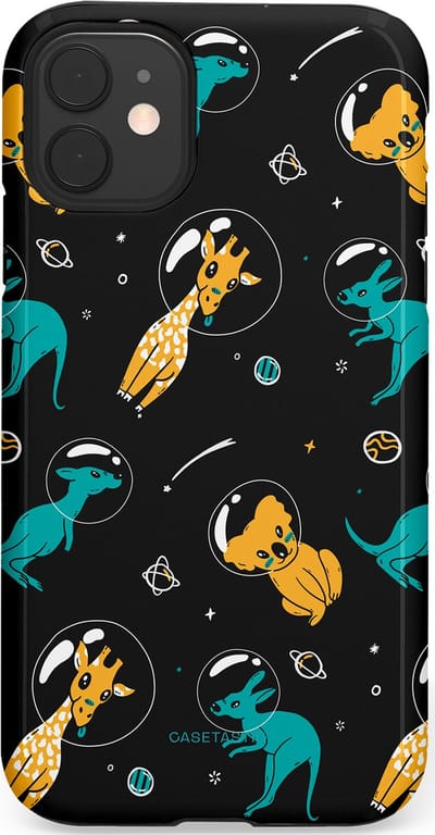 Casetastic Hoesje Geschikt voor Apple iPhone 11 - Stijlvolle Beschermende Duo-layer Case - Donkere Ruimte Safari