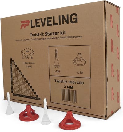 Tegel Leveling Systeem - Nivelleringskit Clips - Vlakke Tegels Zetten - Herbruikbare Twisters - 3mm Voegbreedte