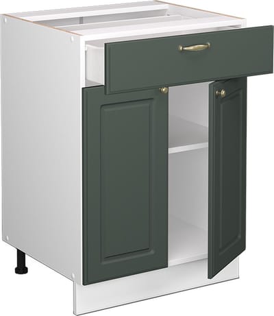 Vicco Fame-Line Keukenonderkast – 60 cm met lade, WB Eik Groen-Goud Landhuis