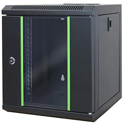 Mini-netwerkkoffer 25,4 cm (10 inch), 6U met glazen deur en slot - Ideaal voor thuisnetwerken