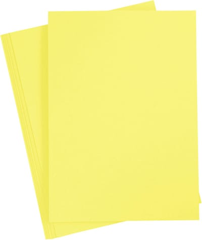 Geel Karton 180 Grams - Geel A4 Karton - Hobbykarton - Stevig Papier - Geel A4 Papier 180 grams - Knutselpapier Knutselkarton - Kanariegeel - 21x29,7 cm - A4 - 20 Vellen