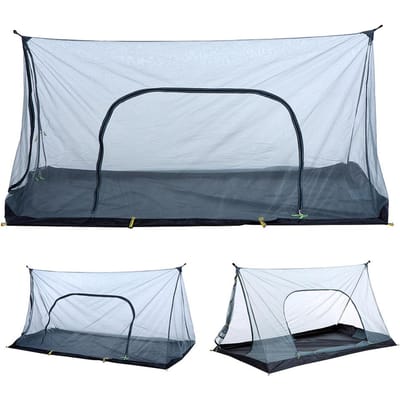 Outdoor Kampeertent Ultralichte Mesh Tent Insectenwerend Net Tent Beschermer Opvouwbare Kampeertent voor Buitenactiviteiten blauw
