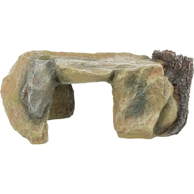 Trixie Rotsplateau met boomstam voor terrarium en aquarium 25 x 17 x 10 cm
