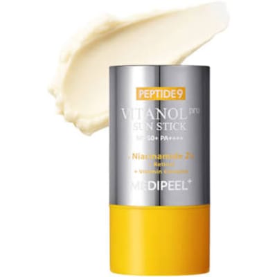 MEDIPEEL Peptide 9 Vitanol Stick Solaire Pro SPF50+ PA++++ 23g Raffermissant Éclaircissant Protection UV