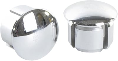 Stuurdoppen Fiets - Handgrepen Fiets - Stuur Beschermen - Verchromt Kunststof - 17.1 x 9 x 2.7 cm - Zilver