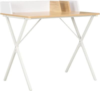 Bureau met vakken - Hoekbureau Werktafel - Efficiënt Werken - Verhoogde achterwand - 80 x 50 x 84 cm